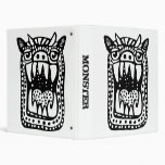 Scary Monster 3 Ring Binders
