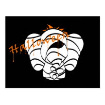 Scary Mummy Lucky Pinkie Halloween Postcard