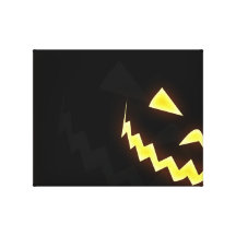 scary pumpkin canvas prints
