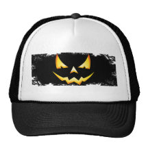 Scary Pumpkin Halloween Trucker Hat