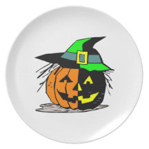 Scary Pumpkin Plate