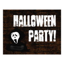 Scary Scream Halloween Party Invitations