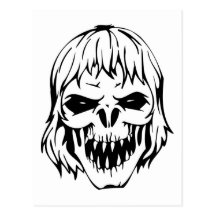 Scary Skull Post Cards