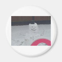 scary snowman refrigerator magnets