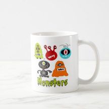 Scary Spooky Monsters Aliens Creatures Coffee Mugs