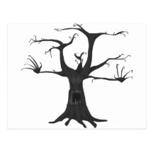 Scary Tree Postcard
