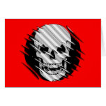 Scary Wavey Skull Greeting Card