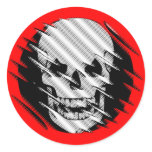 Scary Wavey Skull Stickers