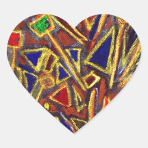 Scattered Stationery (abstract expressionism ) Stickers