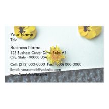 Scattered Yellow Flowers Business Card
