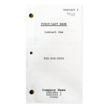 Scénario Cartes De Visite Personnelles