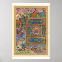 Scène asiatique classique de chasse d'art posters