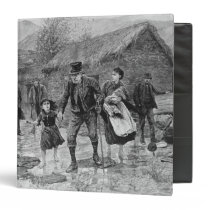 Scene at an Irish Eviction in County Kerry binders