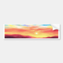 Scène de lac sunset de paysage - multi adhésif pour voiture