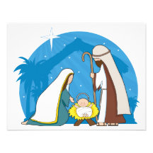 Scène de nativité invitation