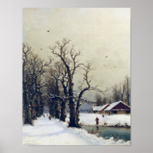 Scène d'hiver, 19ème siècle poster