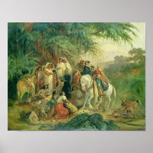 Scène folklorique dans le pic d'Orizaba, Mexique Poster