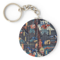 Scene from a Soga play by Utagawa, Yoshikazu Key Chains