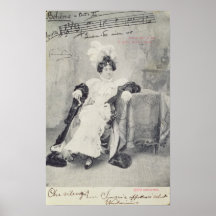 Scene from Act II of the opera 'La Boheme' Poster