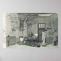 Scene from Act IV of the opera 'La Boheme' Print