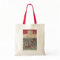 Scene of Tokyo with Mt. Fuji Tote Bag bags