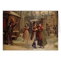 Scenery for the scene with Mimi and Rodolfo Cards