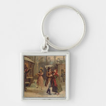 Scenery for the scene with Mimi and Rodolfo Key Chains