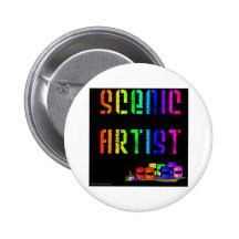 Scenic Artist Design On Black Background Pins