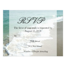Scenic Beach Destination Wedding Personalized Announcement