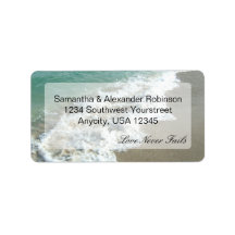 Scenic Beach Destination Wedding Labels