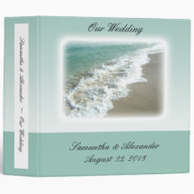 Scenic Beach Destination Wedding Vinyl Binder