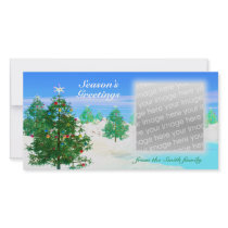 Scenic Christmas Day Customized Photo Card