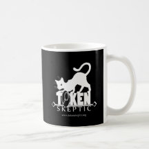 Sceptique symbolique dans le logo blanc tasse à café