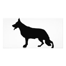 Schäferhund-Hundeschwarzes Custom Photo Card