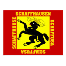 Schaffhausen Switzerland Canton Flag Postcards