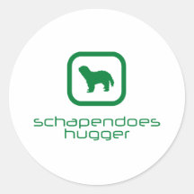 Schapendoes Autocollants Ronds