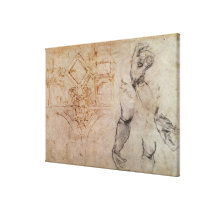 Scheme for the Sistine Chapel Ceiling, c.1508 canvas prints