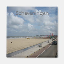 Scheveningen beach fridge magnet