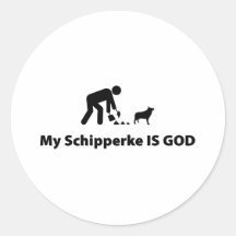 Schipperke Adhésifs Ronds