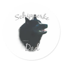 Schipperke Dad 2 Round Sticker