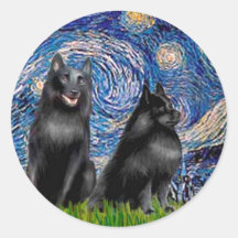 Schipperkees (two,5&amp;6) - Starry Night Sticker