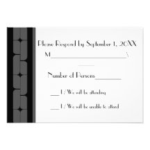 Schizm Ebony (Smoke) RSVP Card Announcements