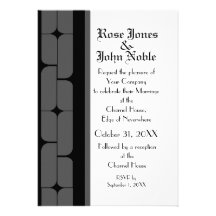 Schizm Ebony (Smoke) Wedding Invitation