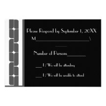 Schizm Ivory (Smoke) RSVP Card Personalized Invite