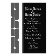Schizm Ivory (Smoke) Wedding Invitation