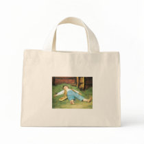 Schlafender Knabe im Heu Boy Sleeping in Hay Canvas Bag