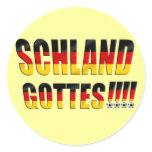 Schland Gottes - Fussball Deutschland Round Sticker