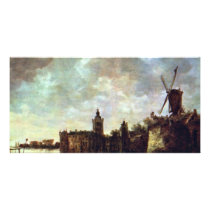 Schloß Montfort By Goyen Jan Van (Best Quality) Photo Greeting Card