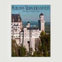 Schloss Neuschwanstein from Marienbrücke - German postcards
