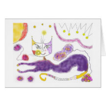Schmuse-Kätzchen céleste, carte postale